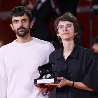 Yuval Abraham et Rachel Szor recevant le Prix spécial du Jury. (Crédits: Stephane Cardinale - Corbis/Corbis via Getty Images)